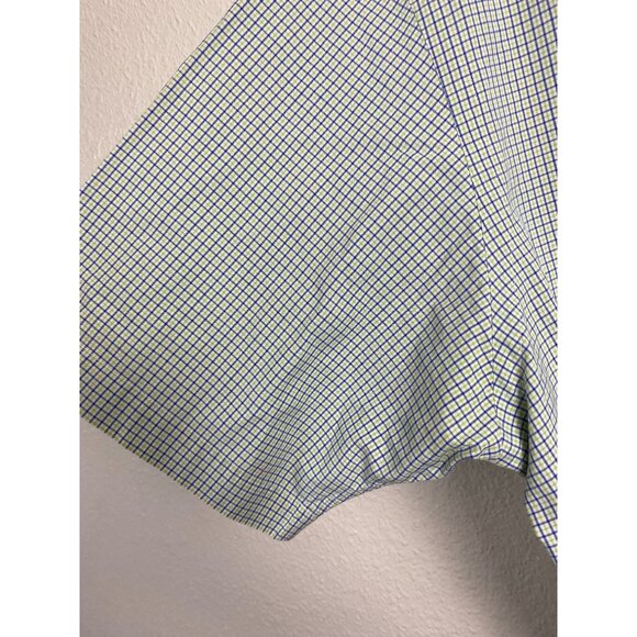 Ralph Lauren Men Classic Fit Button Up Green Plaid Short Sleeve Shirt Size Large - Picture 6 of 13